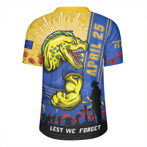 Parramatta Eels Rugby Jersey Anzac Day Lest We Forget Strong Fighting Spirit Parramatta Eels Rugby Jersey Anzac Day Lest We Forget Strong Fighting Spirit