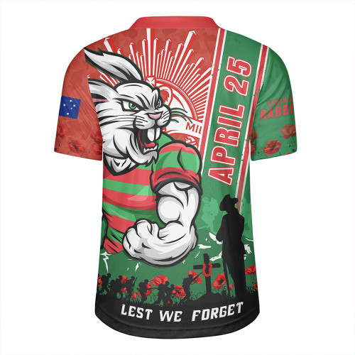 South Sydney Rabbitohs Rugby Jersey Anzac Day Lest We Forget Strong Fighting Spirit South Sydney Rabbitohs Rugby Jersey Anzac Day Lest We Forget Strong Fighting Spirit