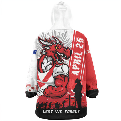 St. George Illawarra Dragons Snug Hoodie Anzac Day Lest We Forget Strong Fighting Spirit St. George Illawarra Dragons Snug Hoodie Anzac Day Lest We Forget Strong Fighting Spirit