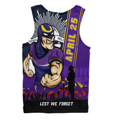 Melbourne Storm Men Singlet Anzac Day Lest We Forget Strong Fighting Spirit Melbourne Storm Men Singlet Anzac Day Lest We Forget Strong Fighting Spirit