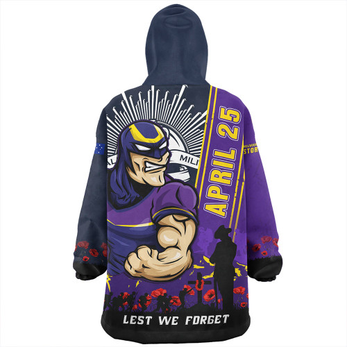 Melbourne Storm Snug Hoodie Anzac Day Lest We Forget Strong Fighting Spirit Melbourne Storm Snug Hoodie Anzac Day Lest We Forget Strong Fighting Spirit