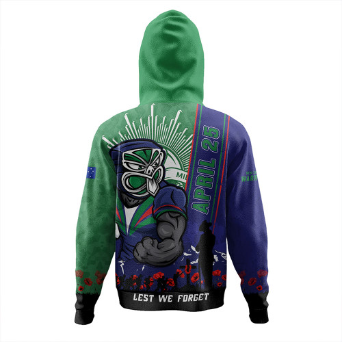 New Zealand Warriors Hoodie Anzac Day Lest We Forget Strong Fighting Spirit New Zealand Warriors Hoodie Anzac Day Lest We Forget Strong Fighting Spirit