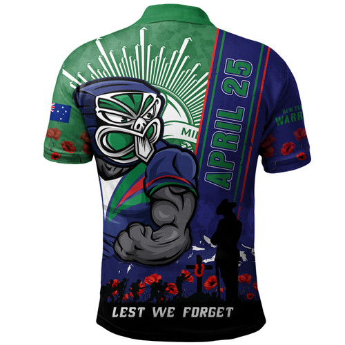 New Zealand Warriors Polo Shirt Anzac Day Lest We Forget Strong Fighting Spirit New Zealand Warriors Polo Shirt Anzac Day Lest We Forget Strong Fighting Spirit