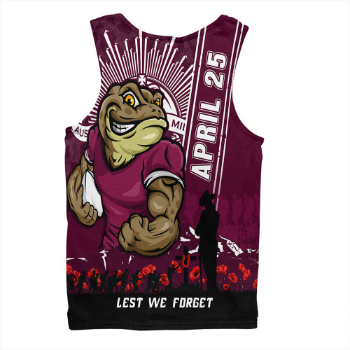 Queensland Maroons Men Singlet Anzac Day Lest We Forget Strong Fighting Spirit Queensland Maroons Men Singlet Anzac Day Lest We Forget Strong Fighting Spirit