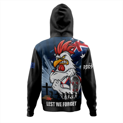 Sydney Roosters Hoodie Fearless ANZAC Defender Sydney Roosters Hoodie Fearless ANZAC Defender