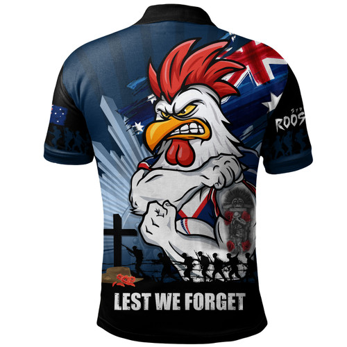 Sydney Roosters Polo Shirt Fearless ANZAC Defender Sydney Roosters Polo Shirt Fearless ANZAC Defender