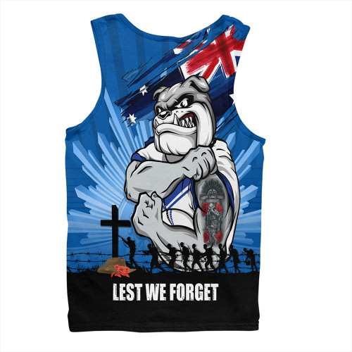 Canterbury-Bankstown Bulldogs Men Singlet Fearless ANZAC Defender