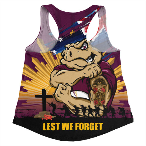 Queensland Maroons Women Racerback Singlet Fearless ANZAC Defender Queensland Maroons Women Racerback Singlet Fearless ANZAC Defender