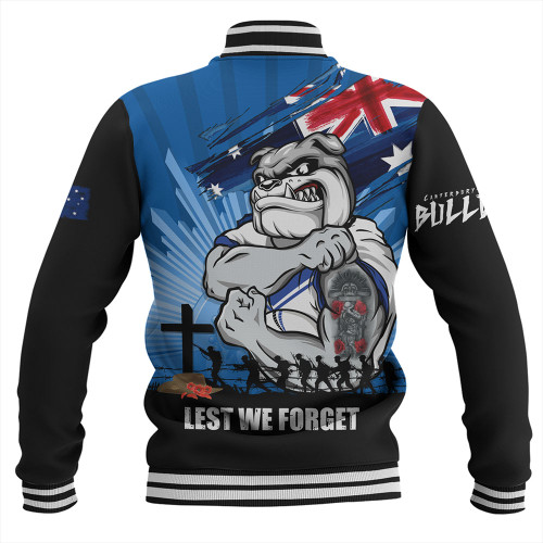 Canterbury-Bankstown Bulldogs Baseball Jacket Fearless ANZAC Defender Canterbury-Bankstown Bulldogs Baseball Jacket Fearless ANZAC Defender