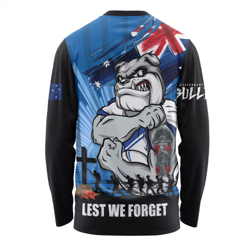 Canterbury-Bankstown Bulldogs Long Sleeve T-shirt Fearless ANZAC Defender Canterbury-Bankstown Bulldogs Long Sleeve T-shirt Fearless ANZAC Defender