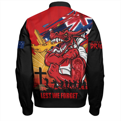 St. George Illawarra Dragons Bomber Jacket Fearless ANZAC Defender St. George Illawarra Dragons Bomber Jacket Fearless ANZAC Defender