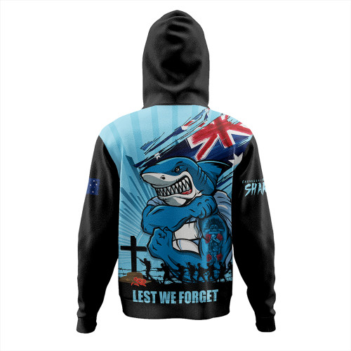 Cronulla-Sutherland Sharks Hoodie Fearless ANZAC Defender Cronulla-Sutherland Sharks Hoodie Fearless ANZAC Defender
