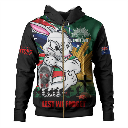 South Sydney Rabbitohs Hoodie Fearless ANZAC Defender South Sydney Rabbitohs Hoodie Fearless ANZAC Defender