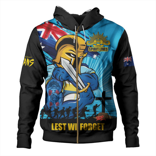 Gold Coast Titans Hoodie Fearless ANZAC Defender Gold Coast Titans Hoodie Fearless ANZAC Defender
