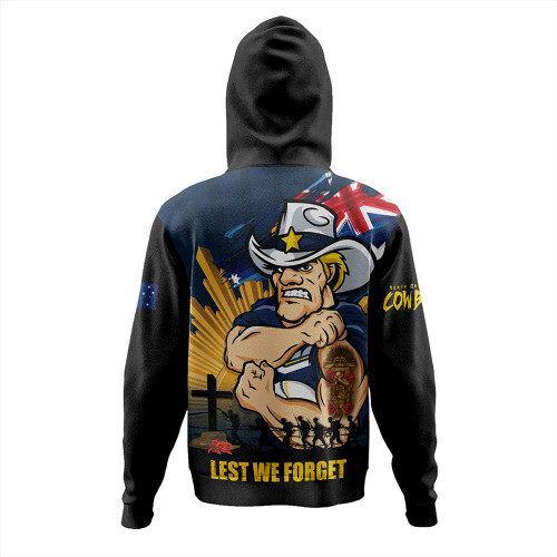 North Queensland Cowboys Hoodie Fearless ANZAC Defender North Queensland Cowboys Hoodie Fearless ANZAC Defender
