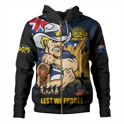 North Queensland Cowboys Hoodie Fearless ANZAC Defender North Queensland Cowboys Hoodie Fearless ANZAC Defender