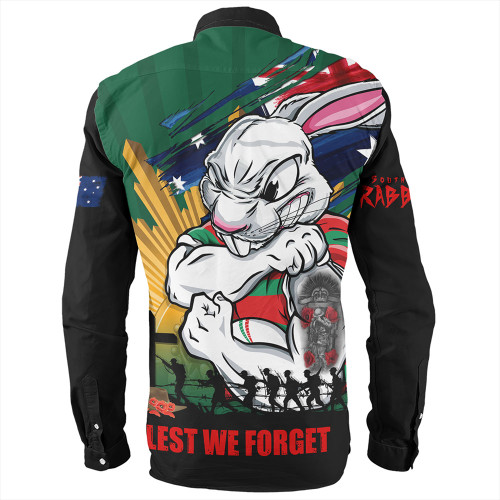 South Sydney Rabbitohs Long Sleeve Shirt Fearless ANZAC Defender South Sydney Rabbitohs Long Sleeve Shirt Fearless ANZAC Defender