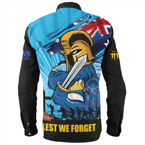 Gold Coast Titans Long Sleeve Shirt Fearless ANZAC Defender Gold Coast Titans Long Sleeve Shirt Fearless ANZAC Defender