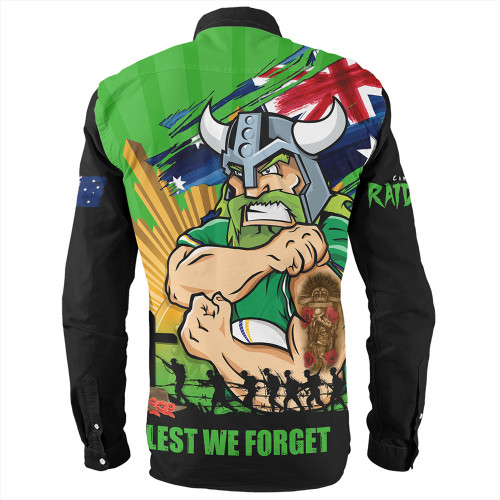 Canberra Raiders Long Sleeve Shirt Fearless ANZAC Defender Canberra Raiders Long Sleeve Shirt Fearless ANZAC Defender
