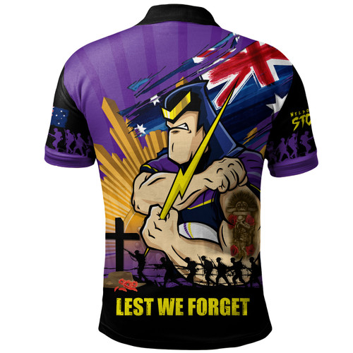Melbourne Storm Polo Shirt Fearless ANZAC Defender Melbourne Storm Polo Shirt Fearless ANZAC Defender