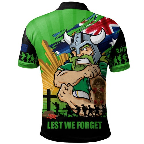 Canberra Raiders Polo Shirt Fearless ANZAC Defender Canberra Raiders Polo Shirt Fearless ANZAC Defender