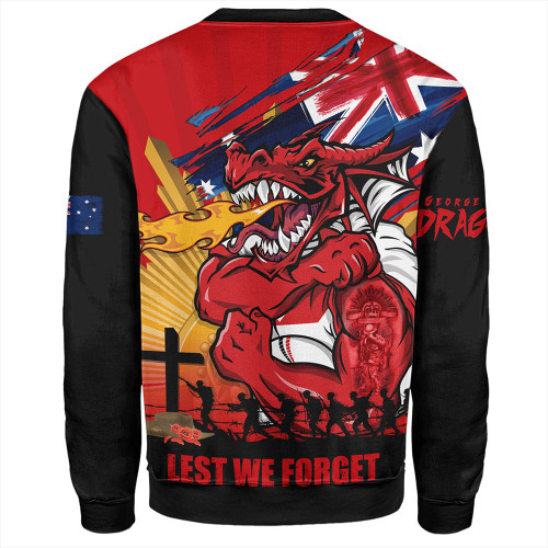 St. George Illawarra Dragons Sweatshirt Fearless ANZAC Defender St. George Illawarra Dragons Sweatshirt Fearless ANZAC Defender