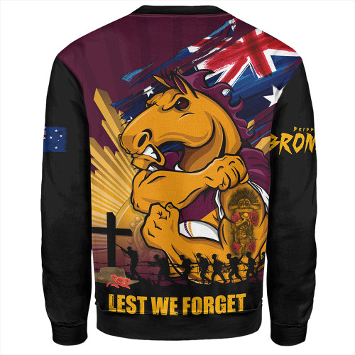 Brisbane Broncos Sweatshirt Fearless ANZAC Defender Brisbane Broncos Sweatshirt Fearless ANZAC Defender