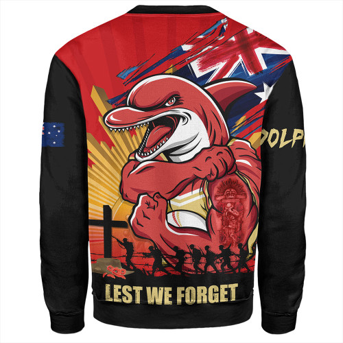 Redcliffe Dolphins Sweatshirt Fearless ANZAC Defender Redcliffe Dolphins Sweatshirt Fearless ANZAC Defender