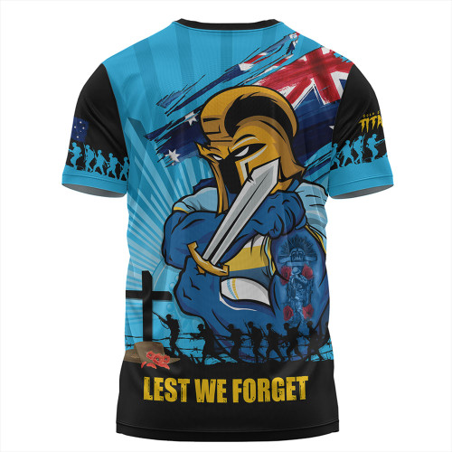 Gold Coast Titans T-Shirt Fearless ANZAC Defender Gold Coast Titans T-Shirt Fearless ANZAC Defender