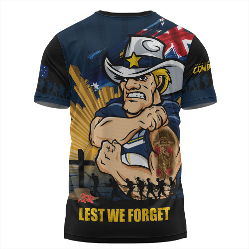 North Queensland Cowboys T-Shirt Fearless ANZAC Defender North Queensland Cowboys T-Shirt Fearless ANZAC Defender