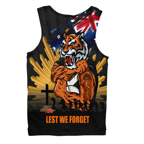Wests Tigers Men Singlet Fearless ANZAC Defender Wests Tigers Men Singlet Fearless ANZAC Defender