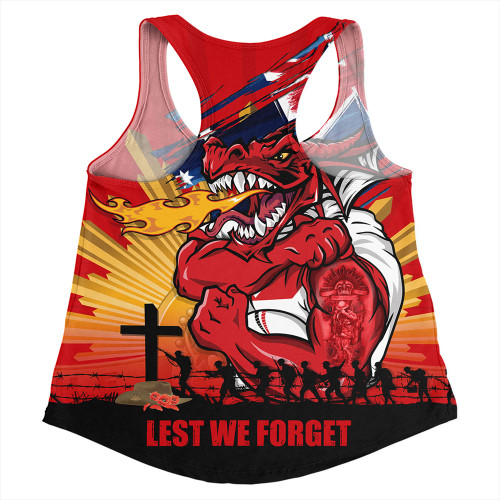 St. George Illawarra Dragons Women Racerback Singlet Fearless ANZAC Defender St. George Illawarra Dragons Women Racerback Singlet Fearless ANZAC Defender