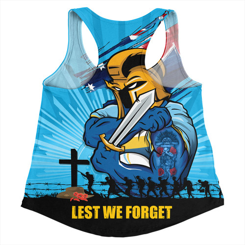 Gold Coast Titans Women Racerback Singlet Fearless ANZAC Defender Gold Coast Titans Women Racerback Singlet Fearless ANZAC Defender