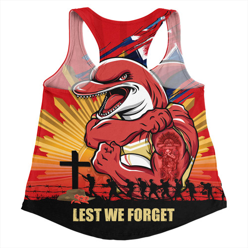 Redcliffe Dolphins Women Racerback Singlet Fearless ANZAC Defender