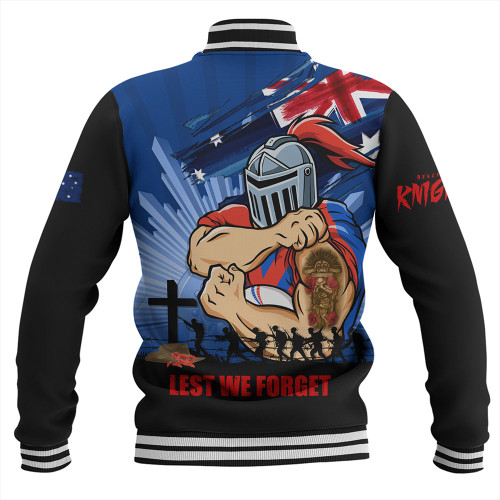 Newcastle Knights Baseball Jacket Fearless ANZAC Defender Newcastle Knights Baseball Jacket Fearless ANZAC Defender