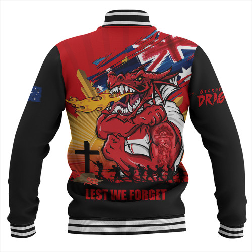 St. George Illawarra Dragons Baseball Jacket Fearless ANZAC Defender St. George Illawarra Dragons Baseball Jacket Fearless ANZAC Defender
