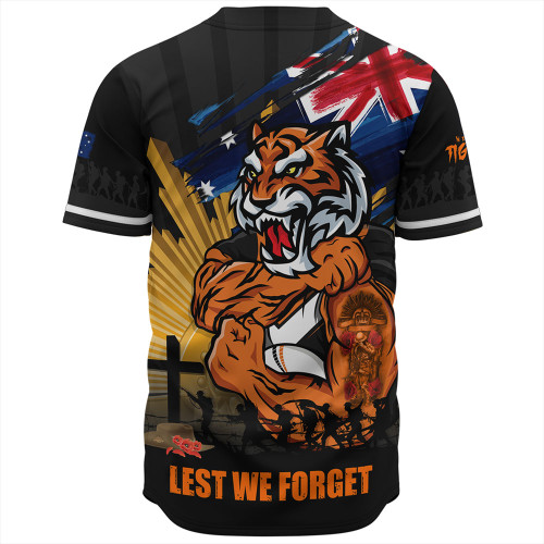 Wests Tigers Baseball Shirt Fearless ANZAC Defender