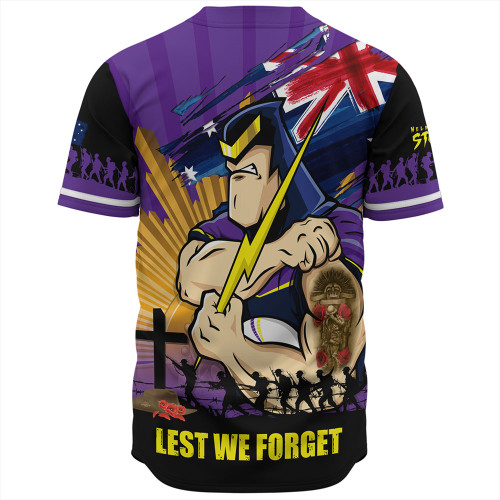 Melbourne Storm Baseball Shirt Fearless ANZAC Defender Melbourne Storm Baseball Shirt Fearless ANZAC Defender
