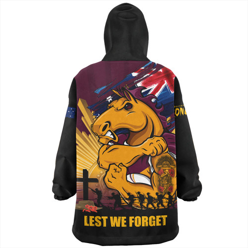 Brisbane Broncos Snug Hoodie Fearless ANZAC Defender