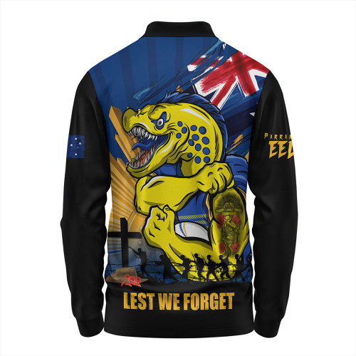 Parramatta Eels Long Sleeve Polo Shirt Fearless ANZAC Defender Parramatta Eels Long Sleeve Polo Shirt Fearless ANZAC Defender