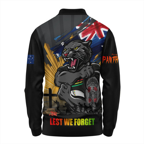 Penrith Panthers Long Sleeve Polo Shirt Fearless ANZAC Defender Penrith Panthers Long Sleeve Polo Shirt Fearless ANZAC Defender