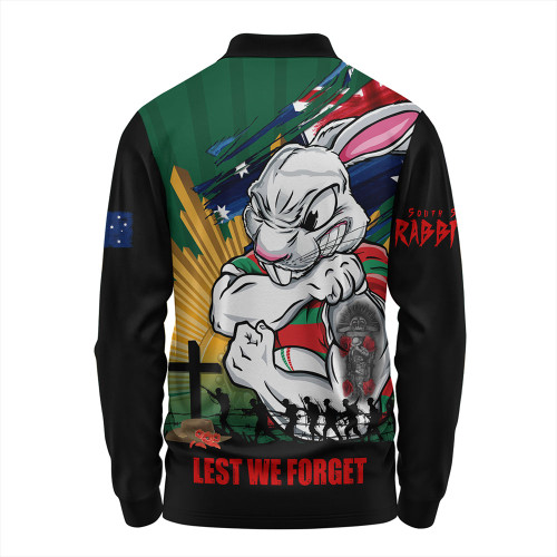 South Sydney Rabbitohs Long Sleeve Polo Shirt Fearless ANZAC Defender South Sydney Rabbitohs Long Sleeve Polo Shirt Fearless ANZAC Defender