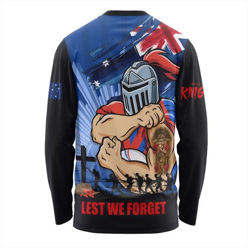 Newcastle Knights Long Sleeve T-shirt Fearless ANZAC Defender Newcastle Knights Long Sleeve T-shirt Fearless ANZAC Defender