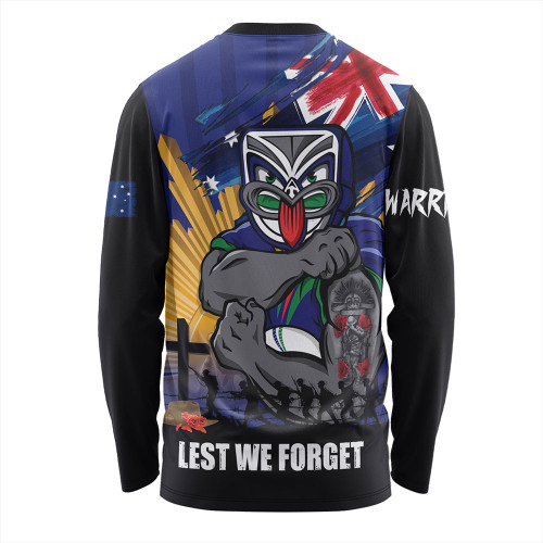 New Zealand Warriors Long Sleeve T-shirt Fearless ANZAC Defender