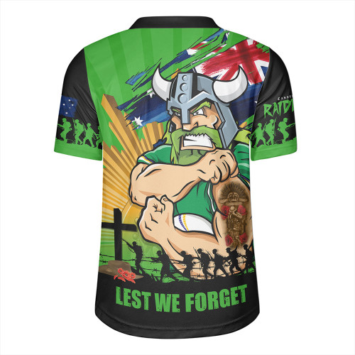 Canberra Raiders Rugby Jersey Fearless ANZAC Defender Canberra Raiders Rugby Jersey Fearless ANZAC Defender