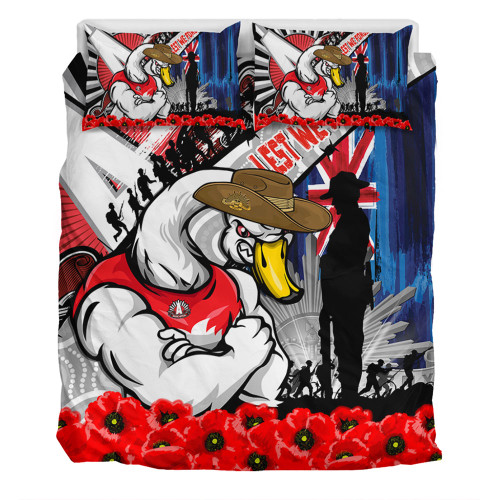 Sydney Swans Bedding Set Anzac Day Honor United In Spirit