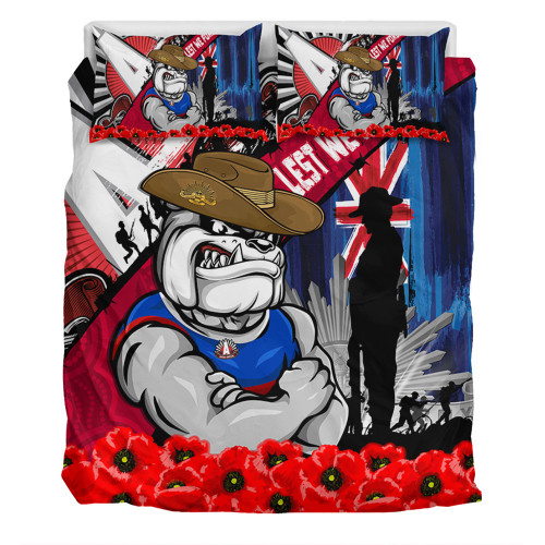 Western Bulldogs Bedding Set Anzac Day Honor United In Spirit