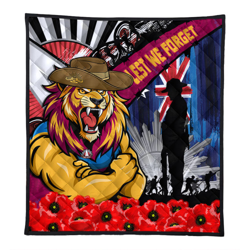 Brisbane Lions Quilt Anzac Day Honor United In Spirit Brisbane Lions Quilt Anzac Day Honor United In Spirit