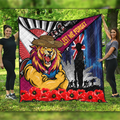 Brisbane Lions Quilt Anzac Day Honor United In Spirit Brisbane Lions Quilt Anzac Day Honor United In Spirit