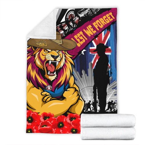 Brisbane Lions Blanket Anzac Day Honor United In Spirit Brisbane Lions Blanket Anzac Day Honor United In Spirit